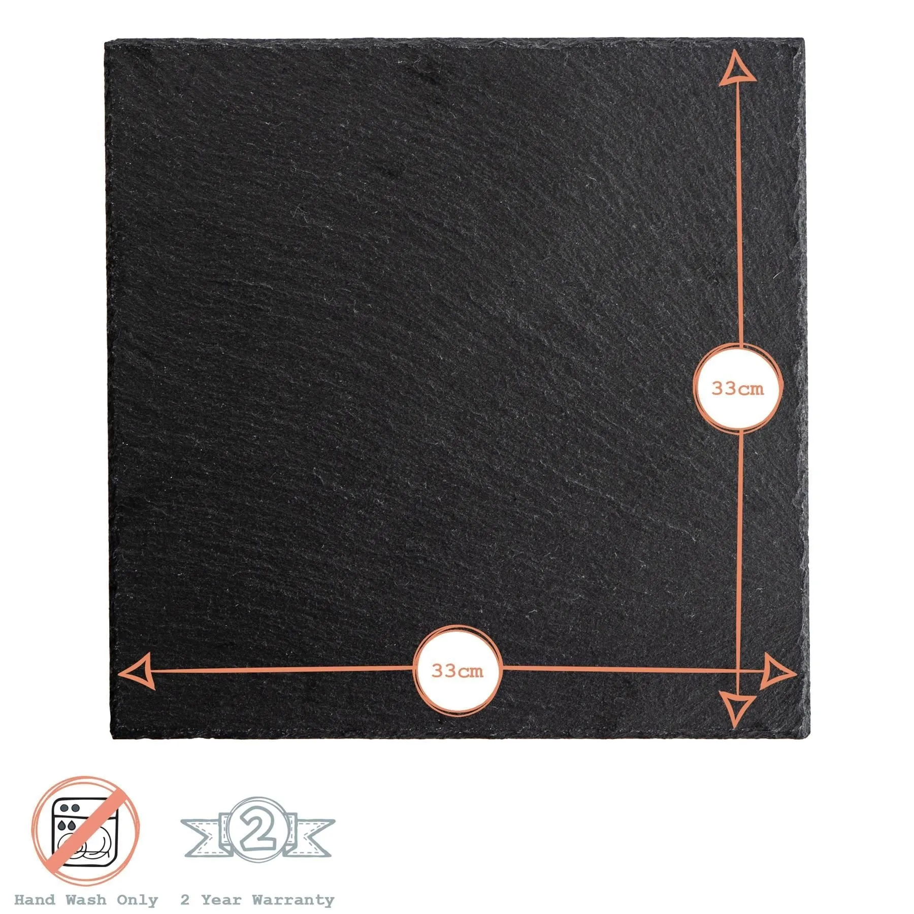 33cm Square Slate Serving Platter - By Argon Tableware