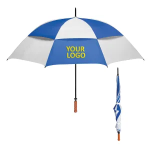 68" Arc Windproof Vented Umbrella, We/Royal