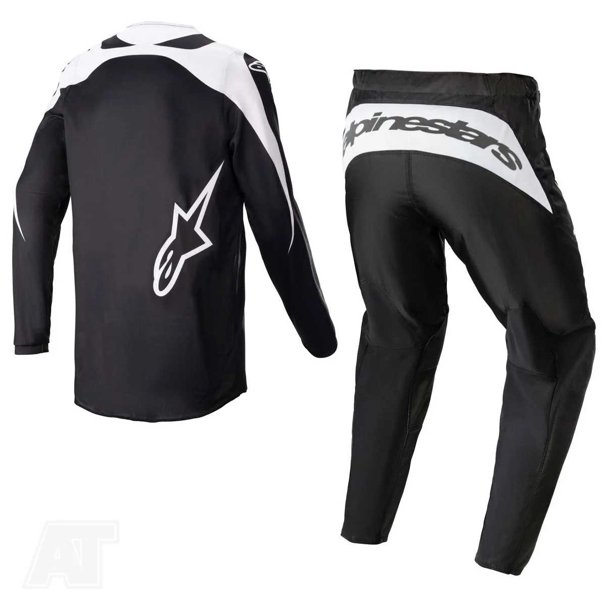 Alpinestars Fluid Narin Black White Motocross Kit Combo