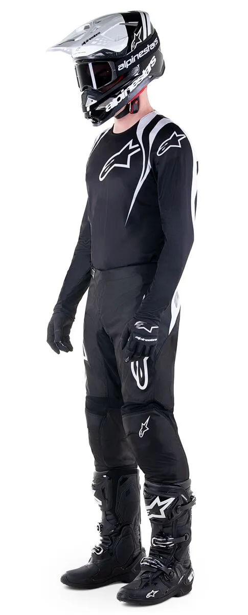Alpinestars Fluid Narin Black White Motocross Kit Combo
