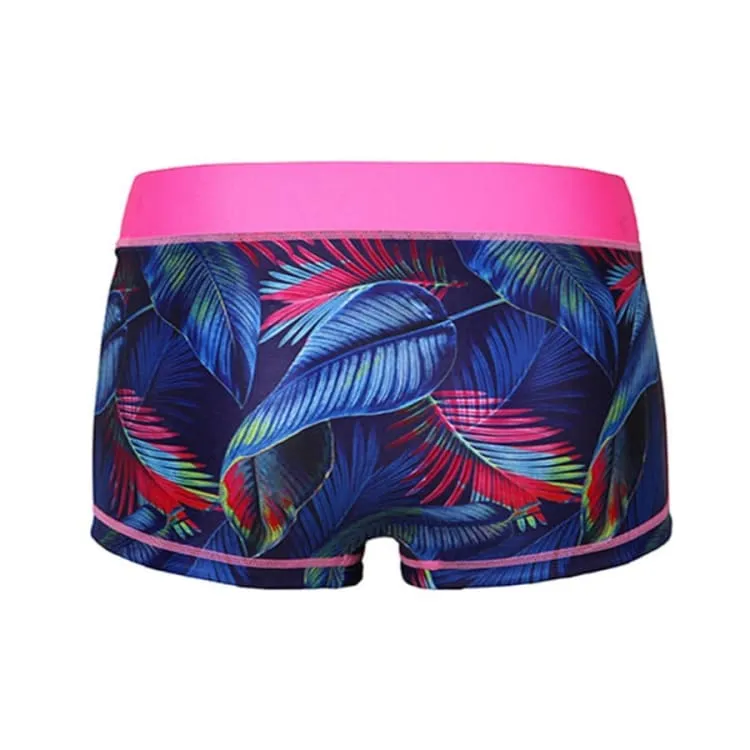 Barrel Womens Iris Reversible Bikini Pantie-NEON PINK/INDIGO LEAF