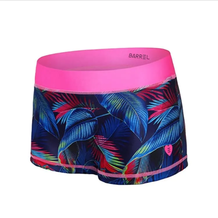 Barrel Womens Iris Reversible Bikini Pantie-NEON PINK/INDIGO LEAF