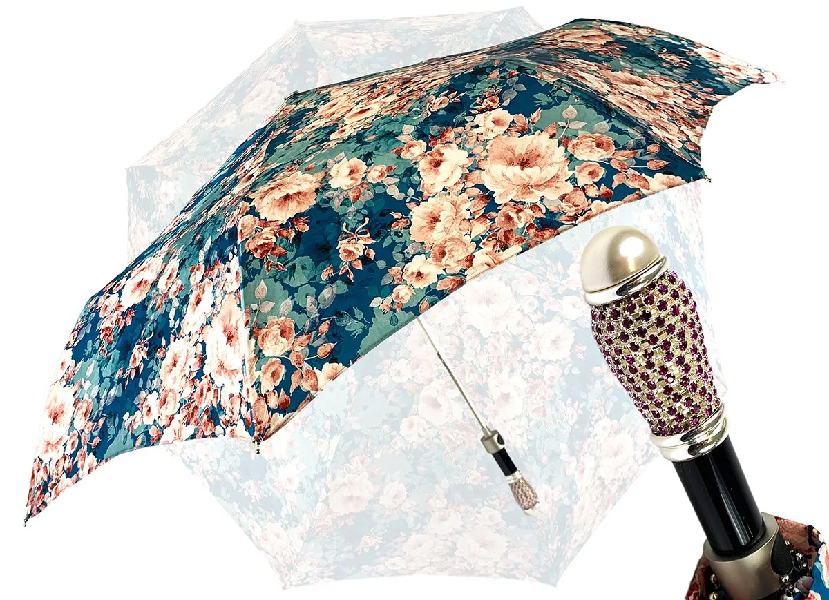 Beautiful Folding Umbrella With Floral Print