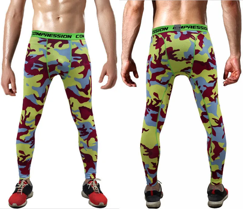 Bodybuilder Patterned Tight Compression Pants