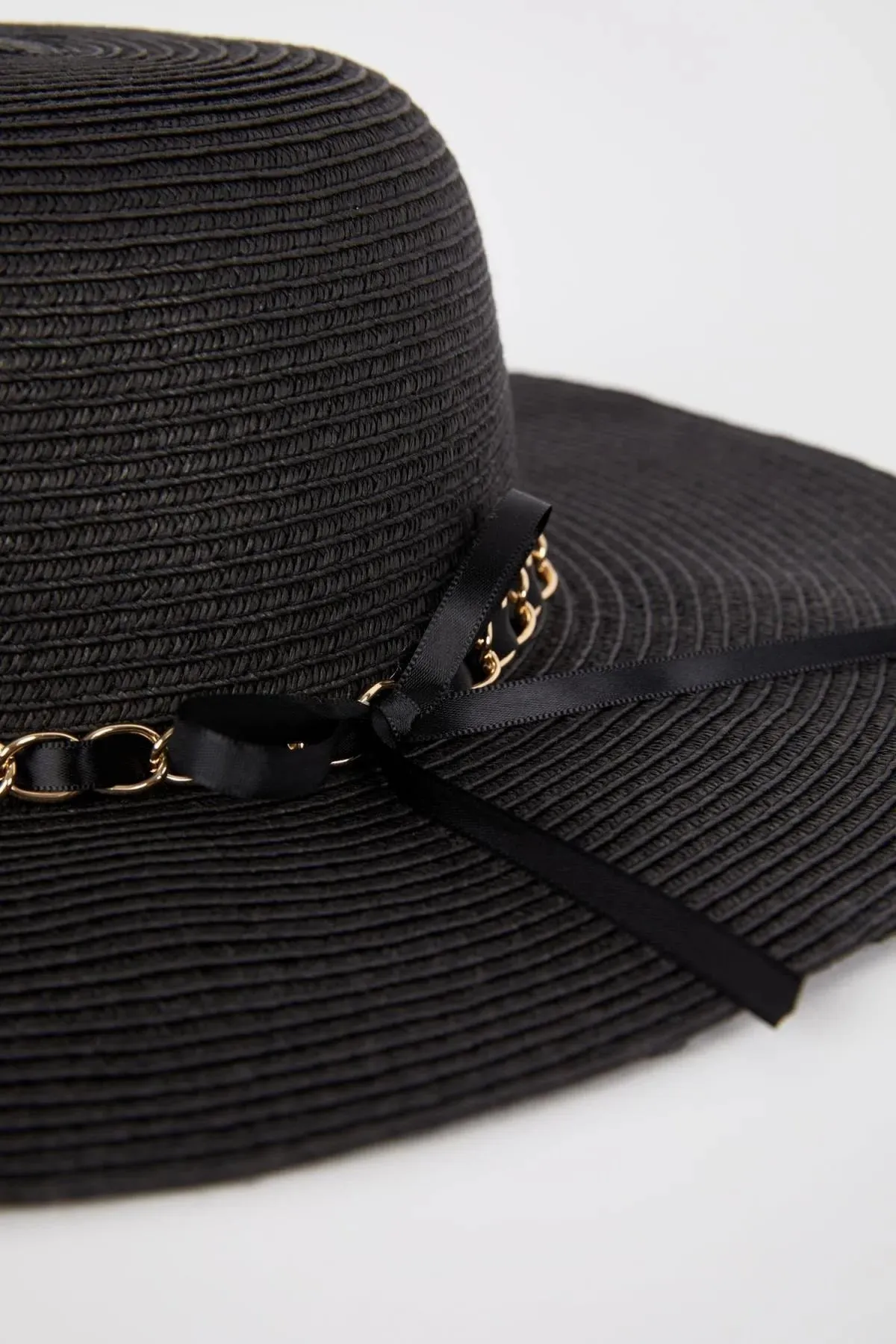 Defacto Women's Chain Detailed Straw Hats