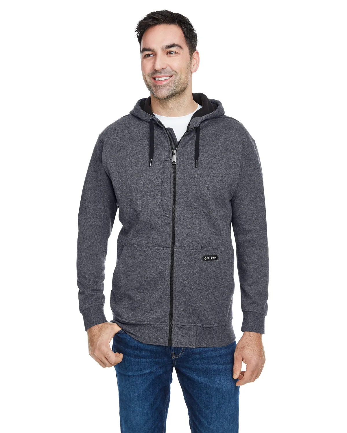Dri Duck Men's Bateman Power Full Zip Hooded Fleece