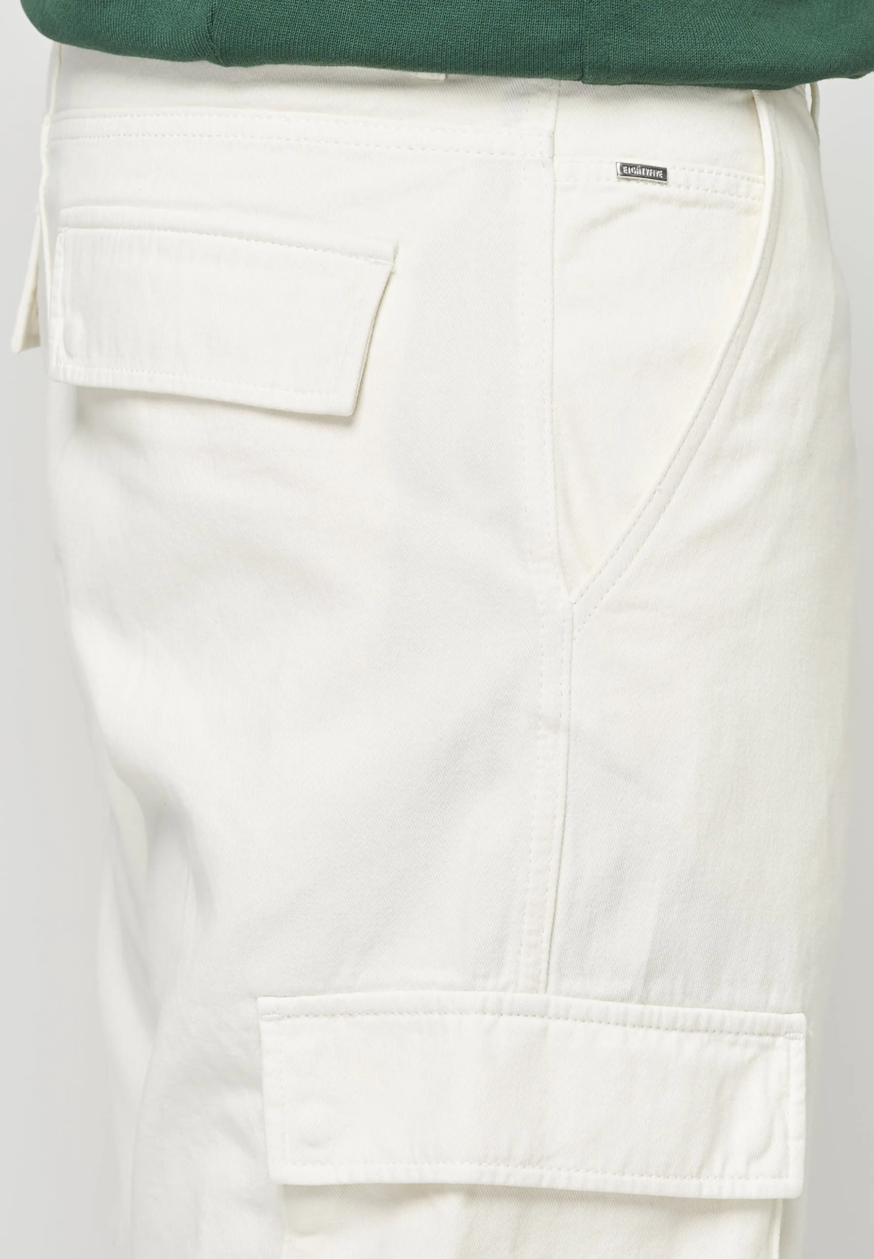 EightyFive Baggy Cargo Pants off white