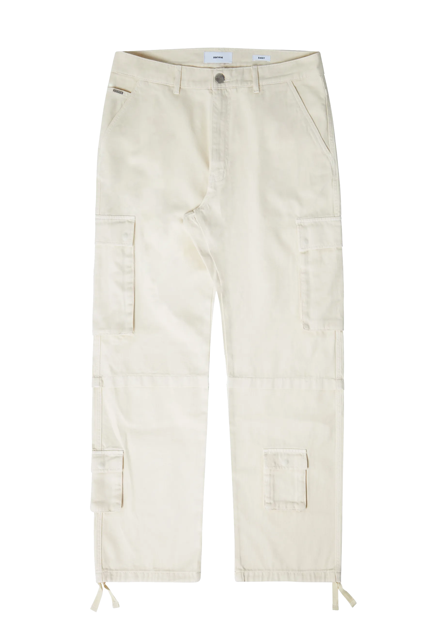EightyFive Baggy Cargo Pants off white