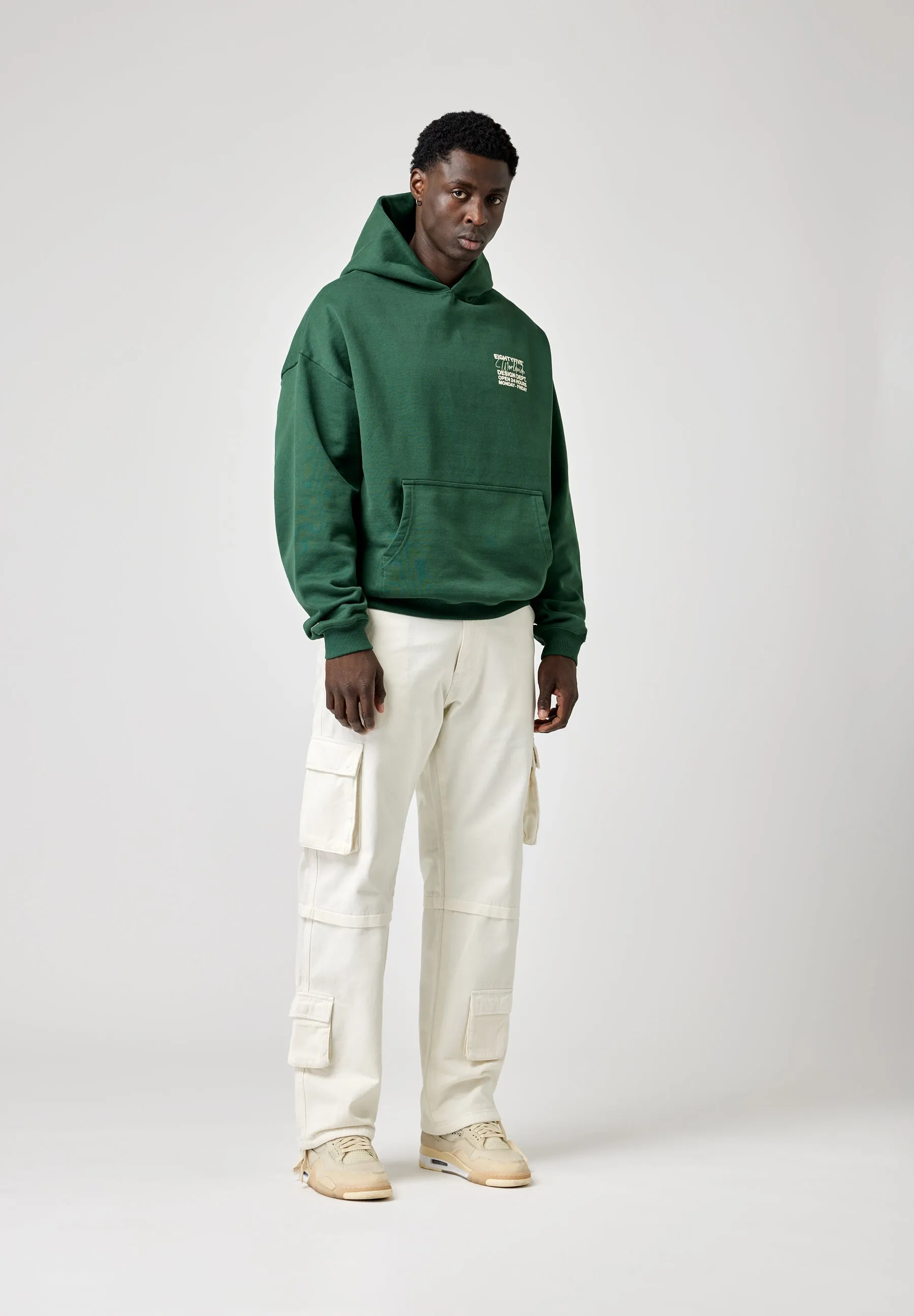EightyFive Baggy Cargo Pants off white