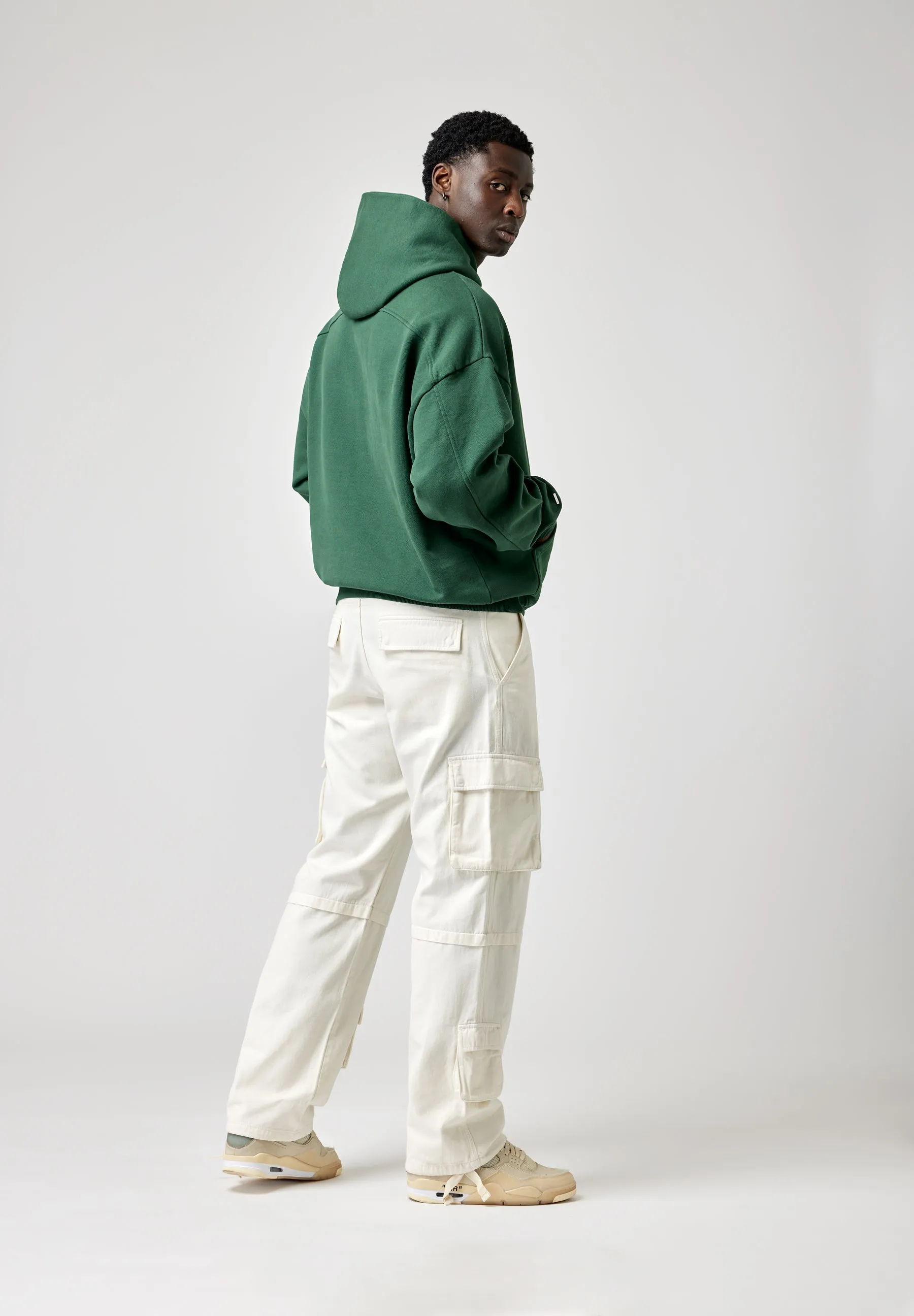 EightyFive Baggy Cargo Pants off white
