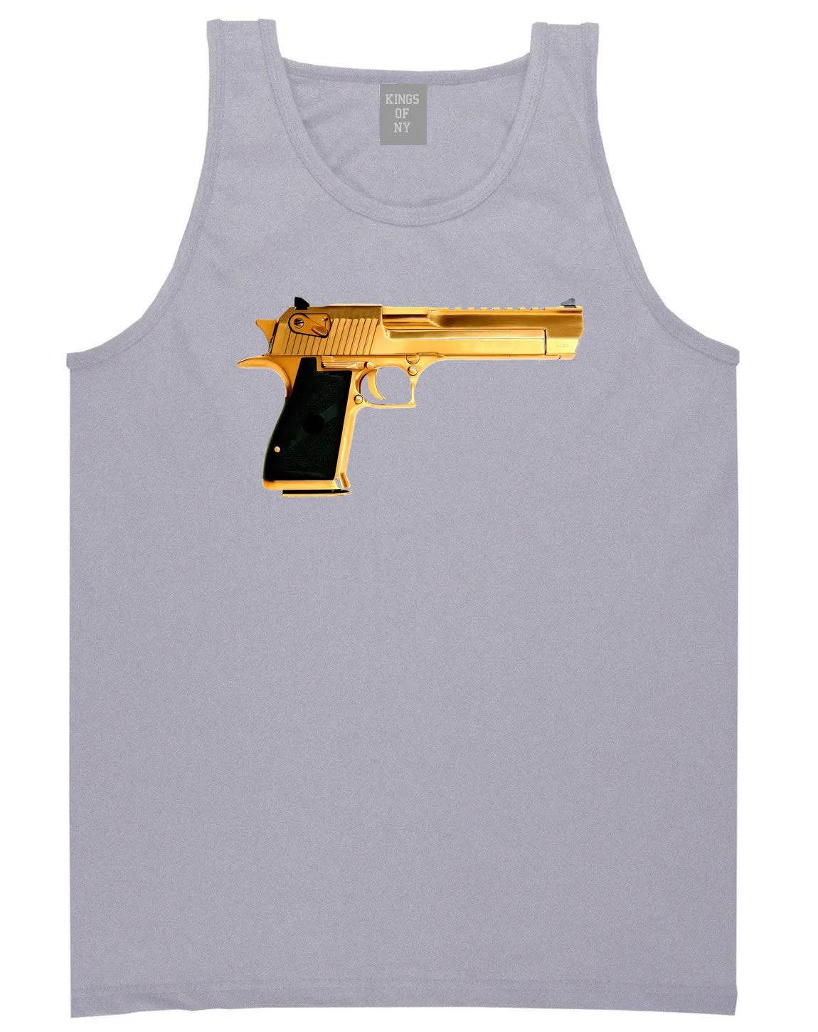 Gold Gun 9mm Revolver Chrome 45 Tank Top