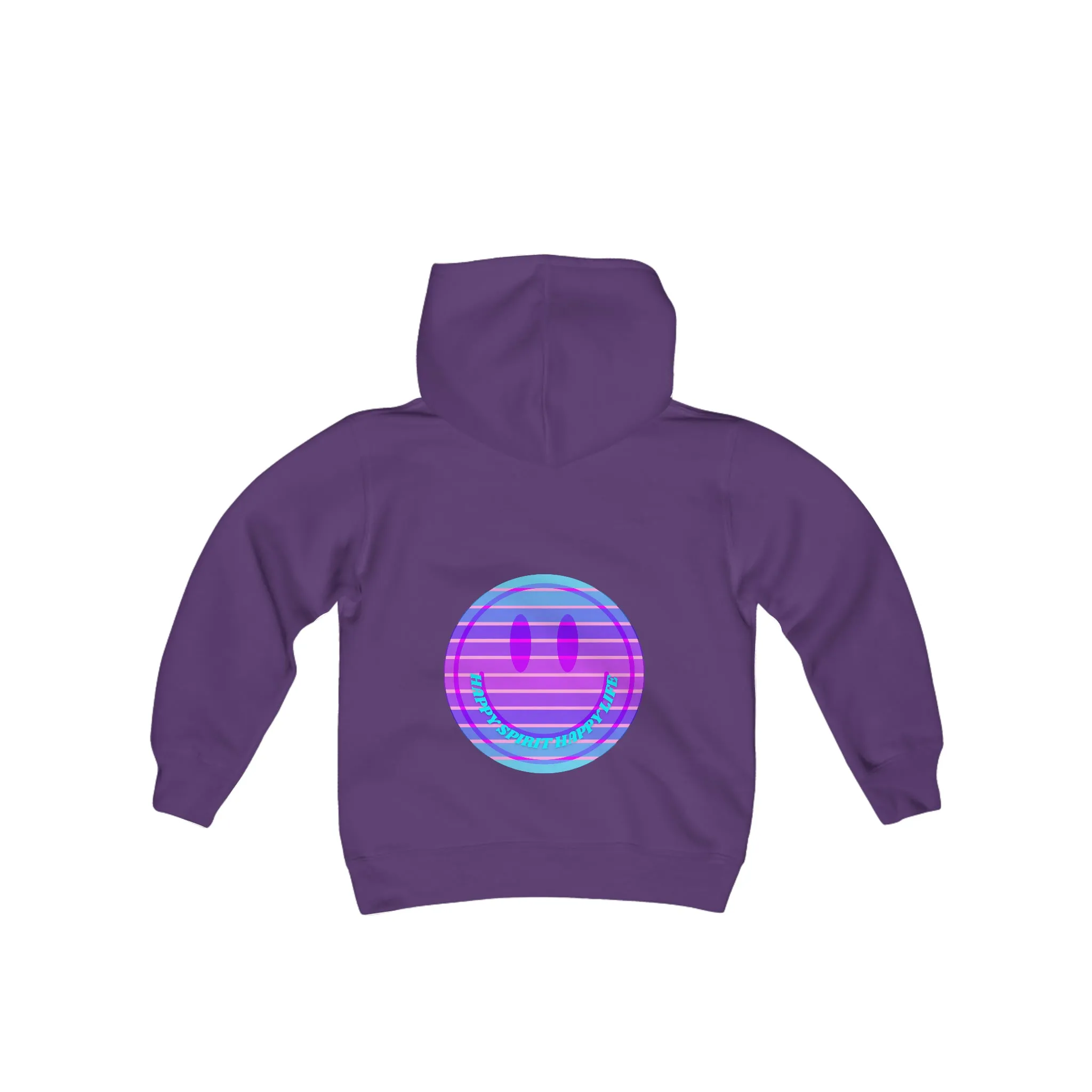 Happy Spirit Happy Life Youth Hoodie, Happy Mind Hoodie, Mental Health Hoodie, Smile Face Hoodie, Y2K Hoodie, Youth Hooded Sweatshirt