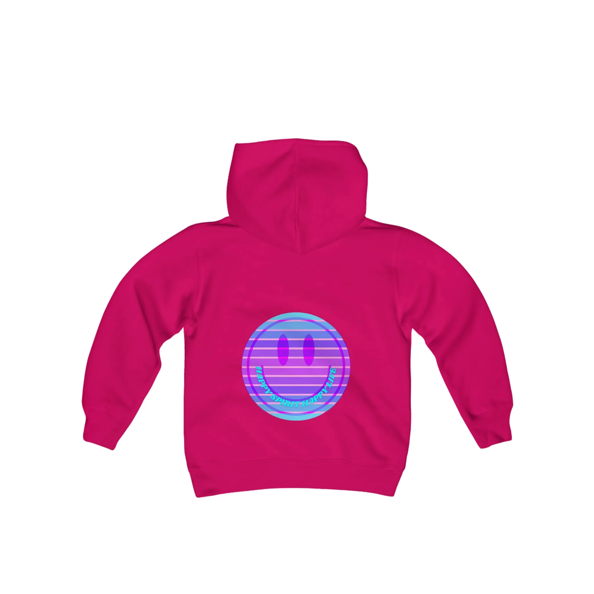 Happy Spirit Happy Life Youth Hoodie, Happy Mind Hoodie, Mental Health Hoodie, Smile Face Hoodie, Y2K Hoodie, Youth Hooded Sweatshirt