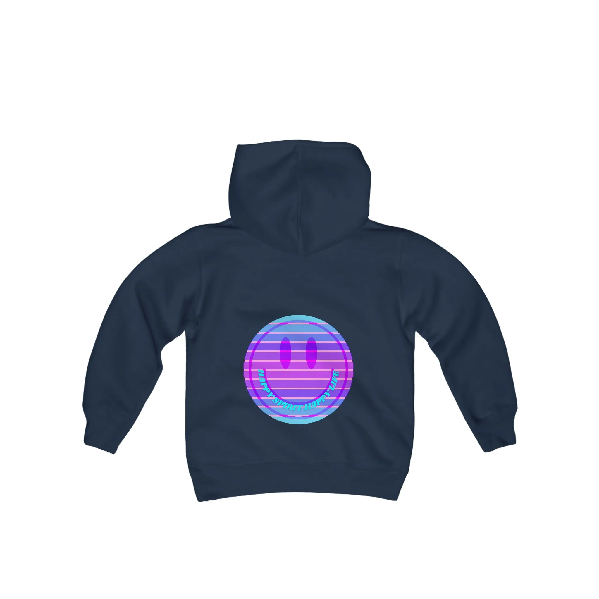 Happy Spirit Happy Life Youth Hoodie, Happy Mind Hoodie, Mental Health Hoodie, Smile Face Hoodie, Y2K Hoodie, Youth Hooded Sweatshirt