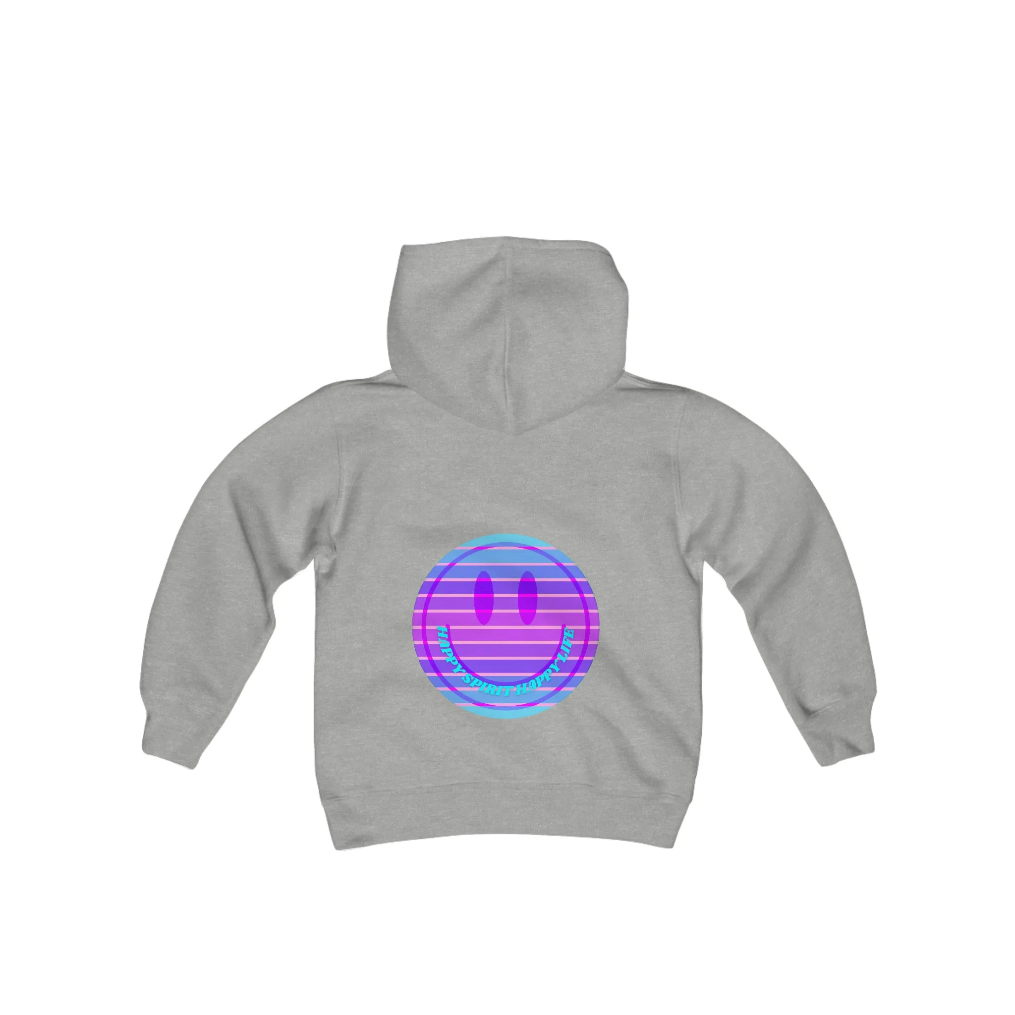 Happy Spirit Happy Life Youth Hoodie, Happy Mind Hoodie, Mental Health Hoodie, Smile Face Hoodie, Y2K Hoodie, Youth Hooded Sweatshirt