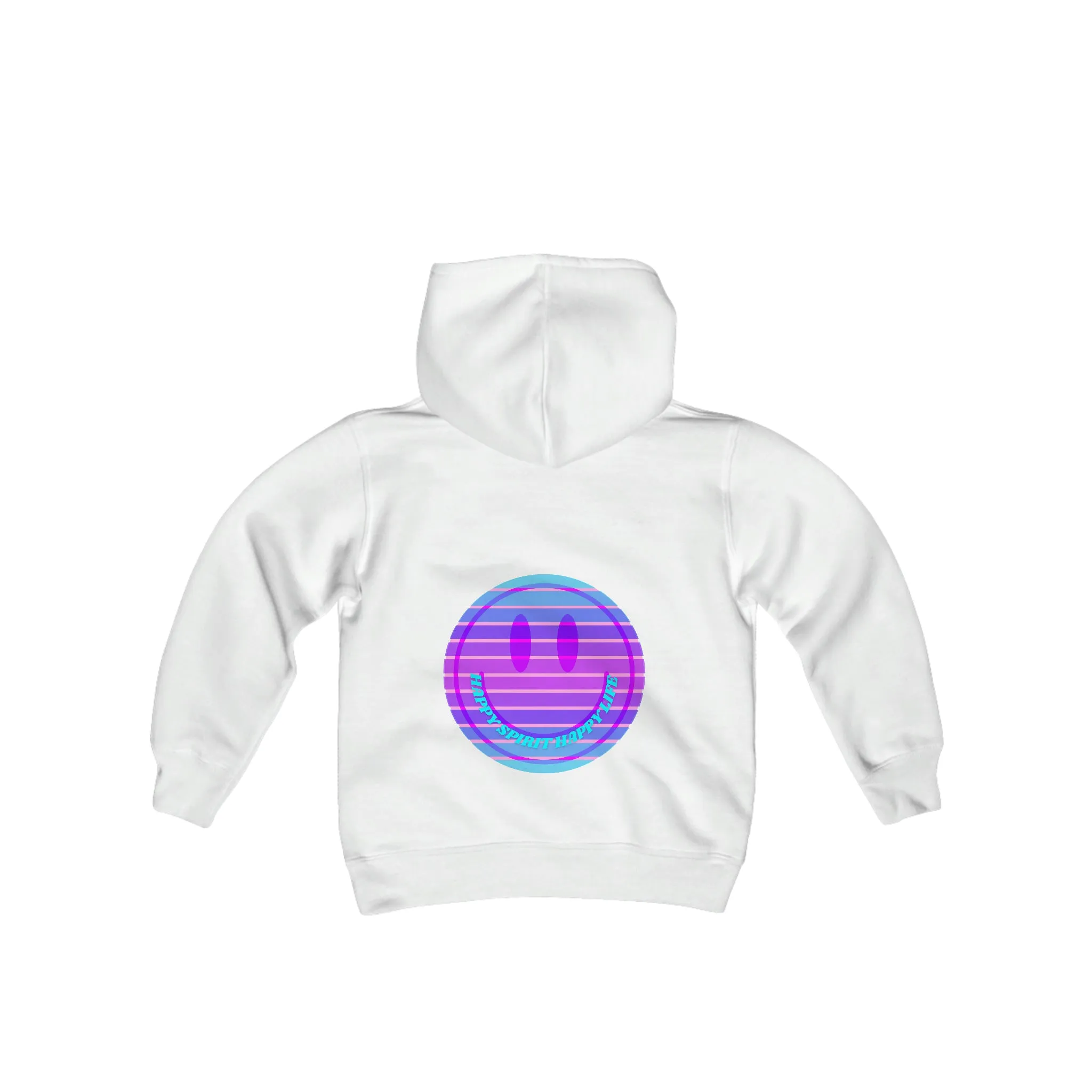 Happy Spirit Happy Life Youth Hoodie, Happy Mind Hoodie, Mental Health Hoodie, Smile Face Hoodie, Y2K Hoodie, Youth Hooded Sweatshirt