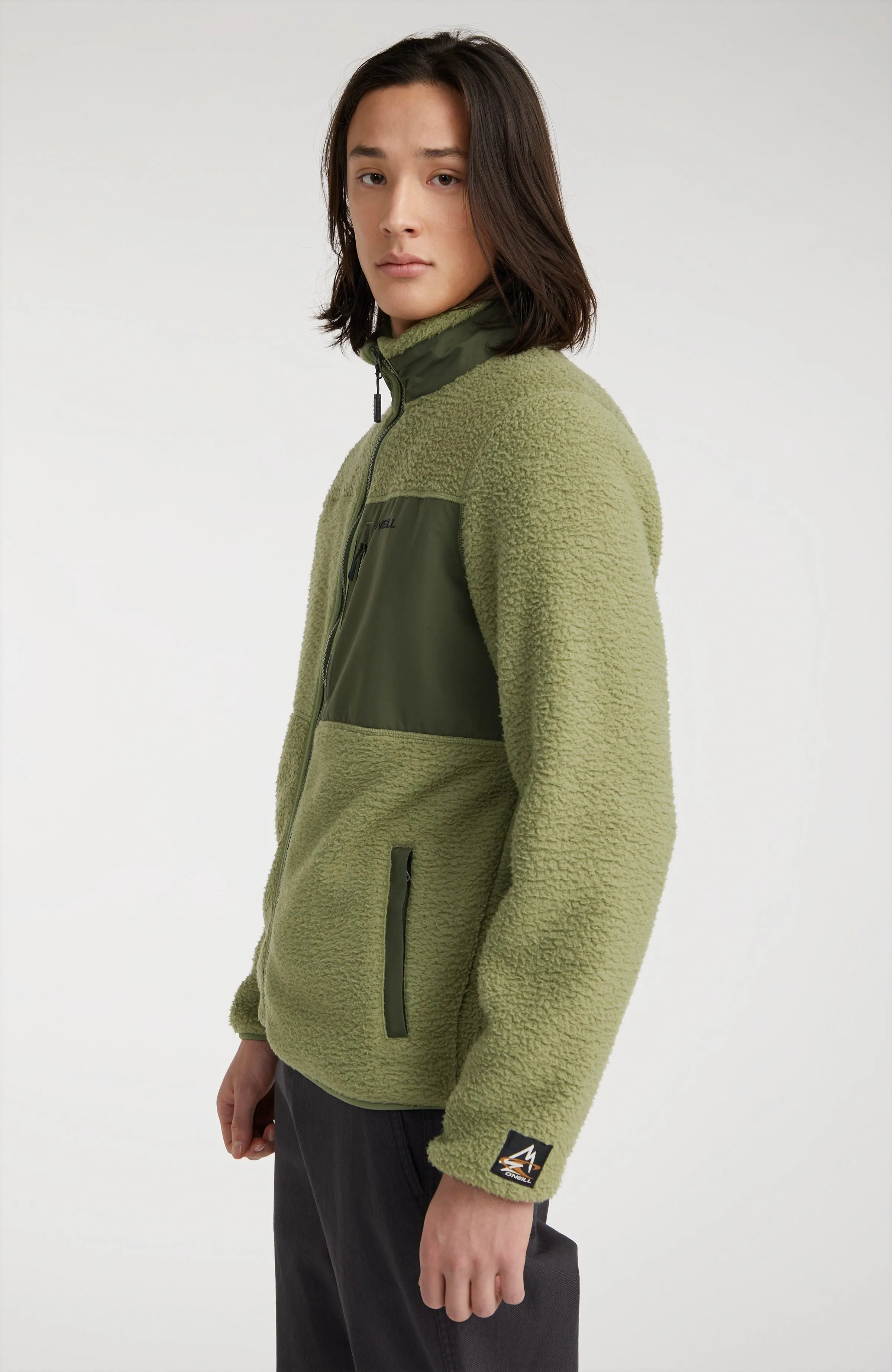 High-Pile Full-Zip Fleece | Deep Lichen Green