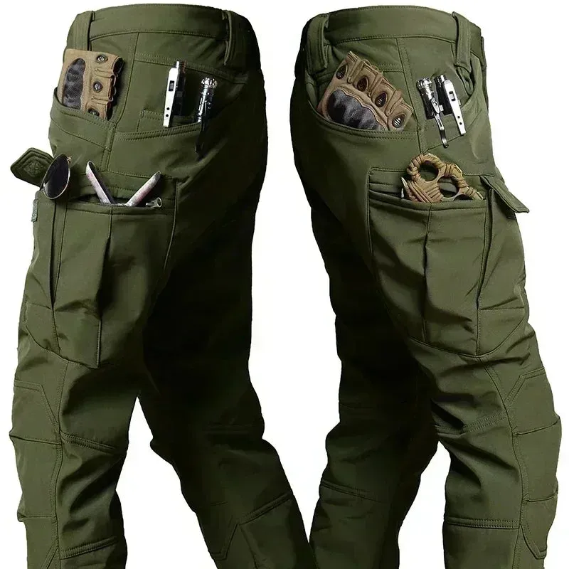 Hot New RU Camo Waterproof and Warm Men's Winter Soft Shell Special Tactical Hooded Jacket multi Pocket Tactical Pants