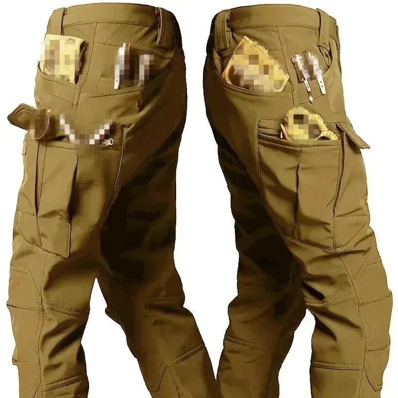 Hot New RU Camo Waterproof and Warm Men's Winter Soft Shell Special Tactical Hooded Jacket multi Pocket Tactical Pants