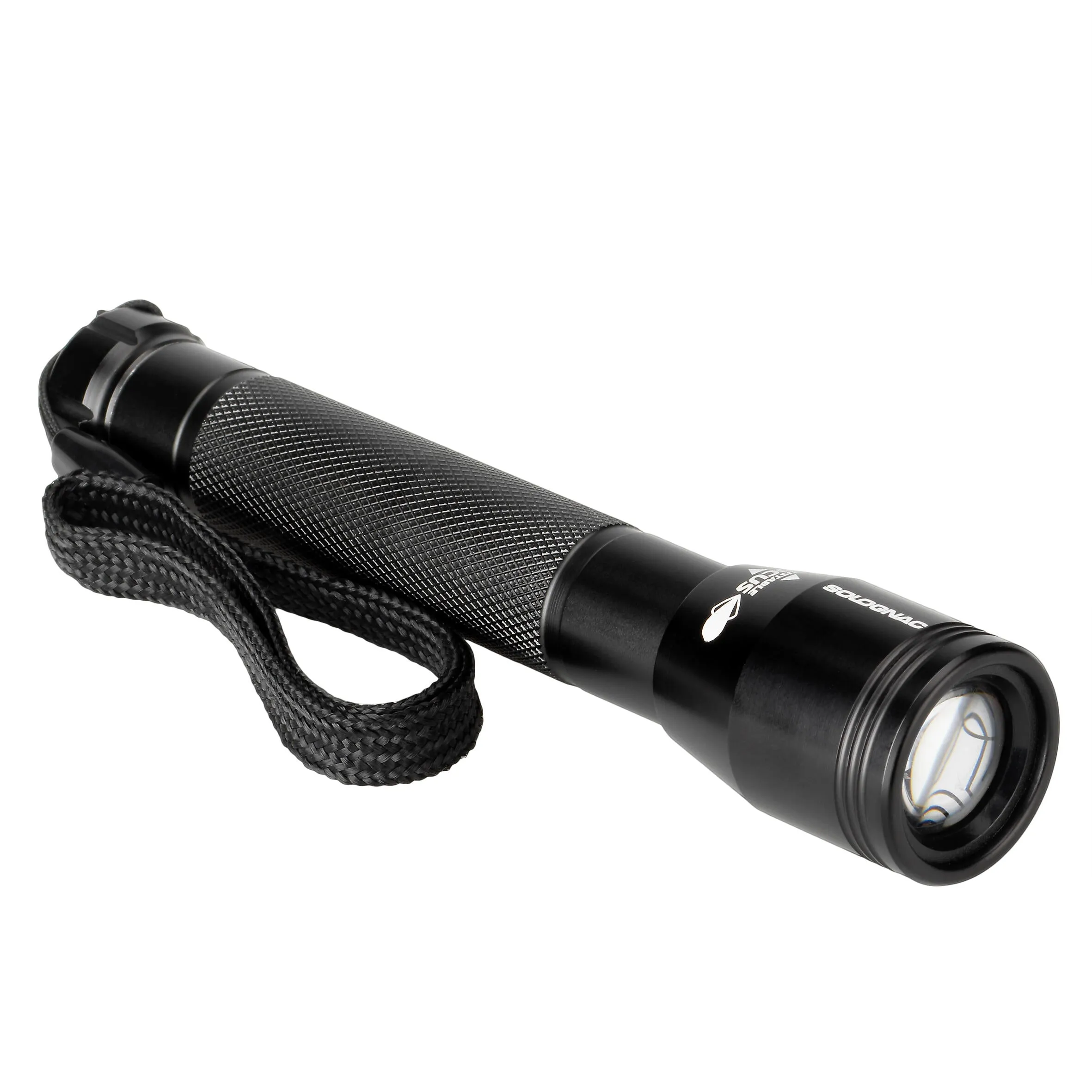 Hunting flashlight 100 lumens zoom black SOLOGNAC, black