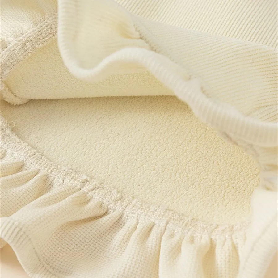 Jojo Ruffled Fleece Flared Pants