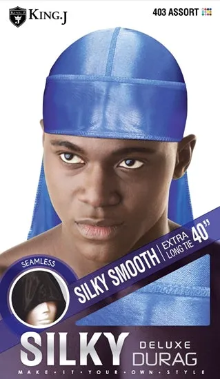 King J. Extra Long Tie 40" Deluxe Silky Du-Rag