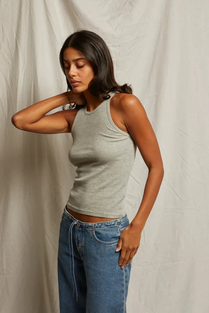 Kravitz fine rib tank | pefectwhitetee