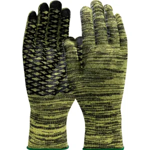 Kut Gard M13KFT-RT-PW1-XL Seamless Knit ATA Aramid / Steel Blended Glove with Sta-COOL Plating and PVC Dot Grip - Light Weight
