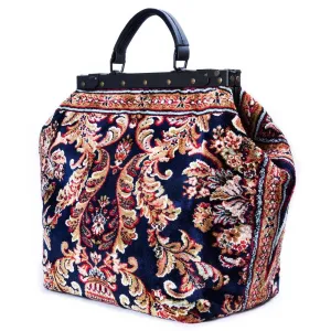 Large Mary Poppins Carpet bag - Sac-Voyage Blossom Navy