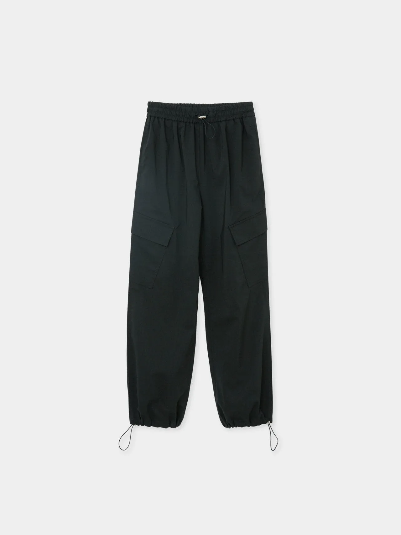 LINEN CARGO BANDED PANTS