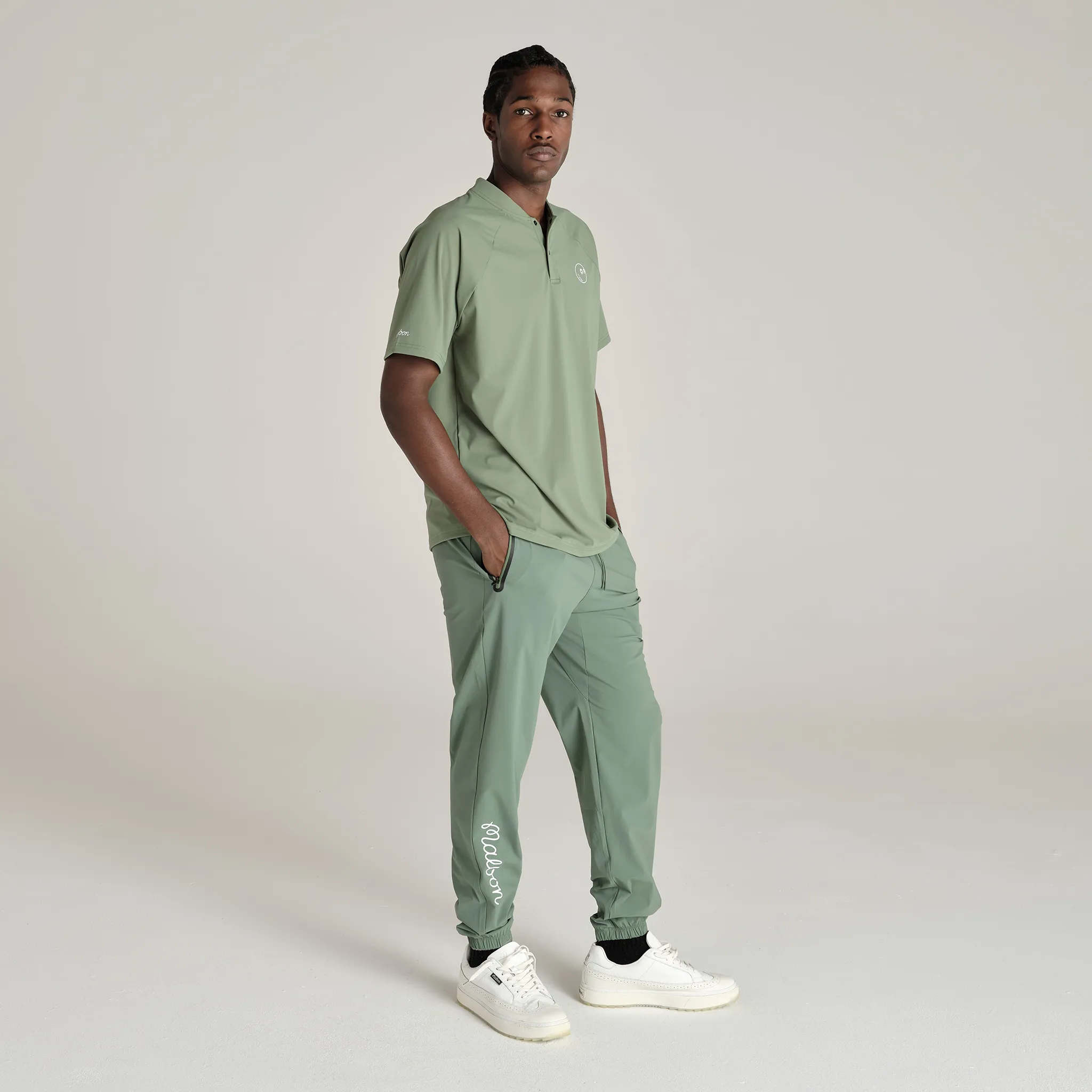 Malbon Golf Performance Nylon Tech Pant - FOREST