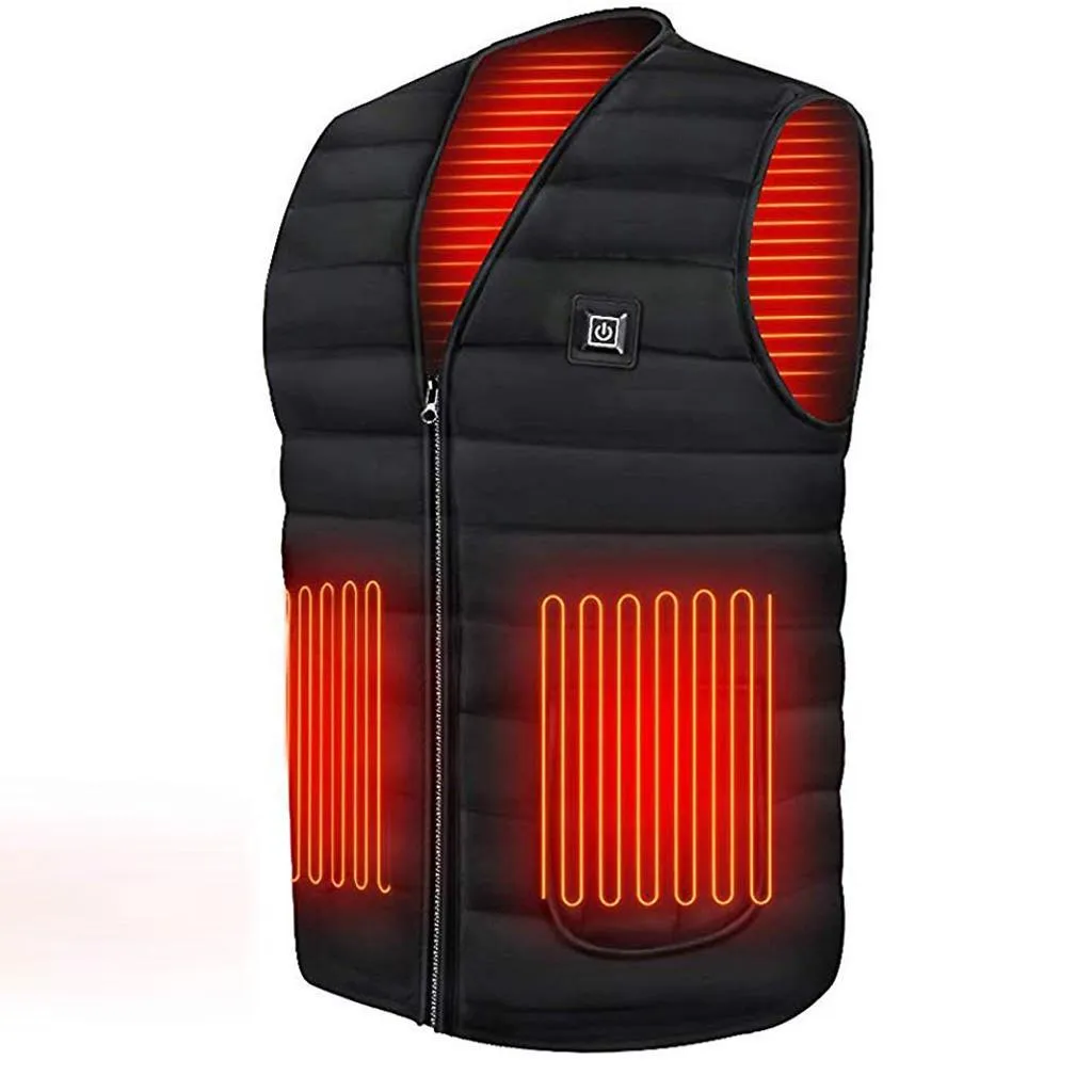 Mens Heated V Neck Vest