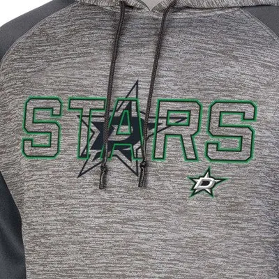 New - NHL Dallas Stars Men's Gray Performance Hooded Sweatshirt - XL