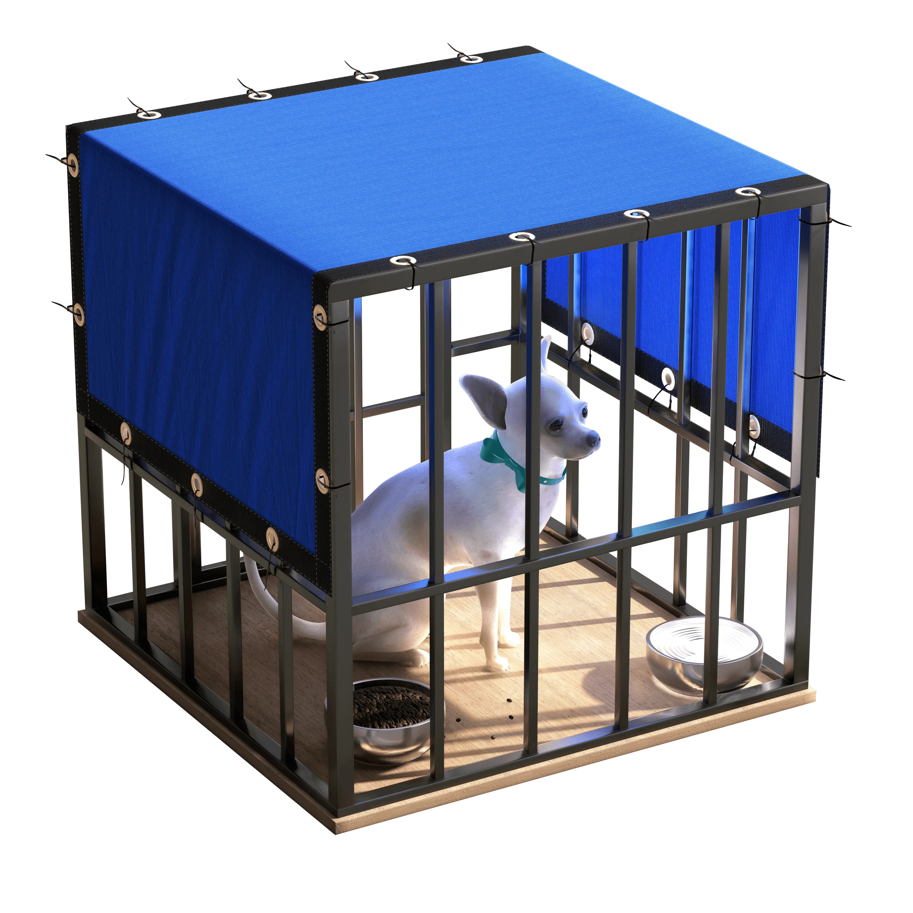 Permeable Dog Shade with Binding and Stainless Copper Accents