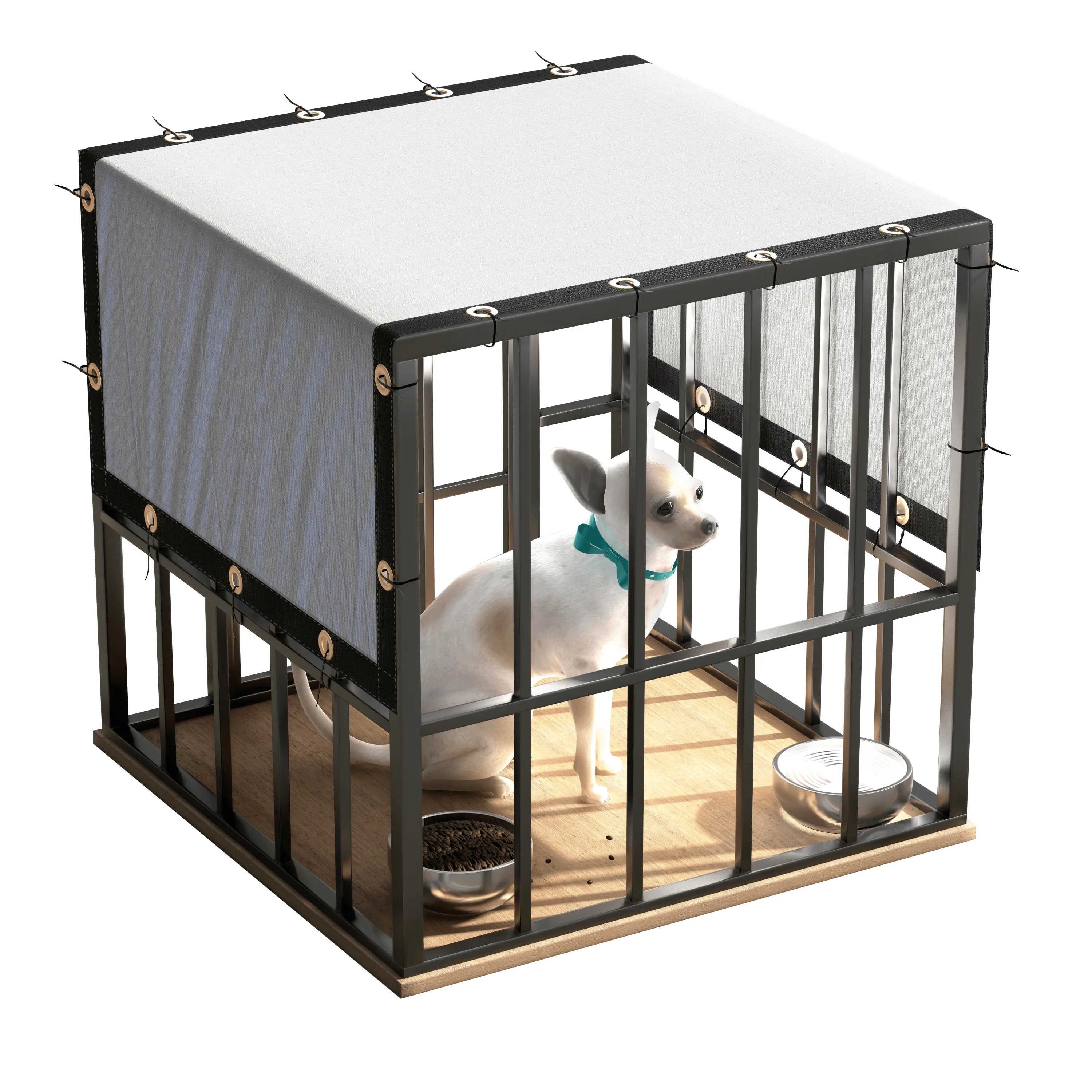 Permeable Dog Shade with Binding and Stainless Copper Accents