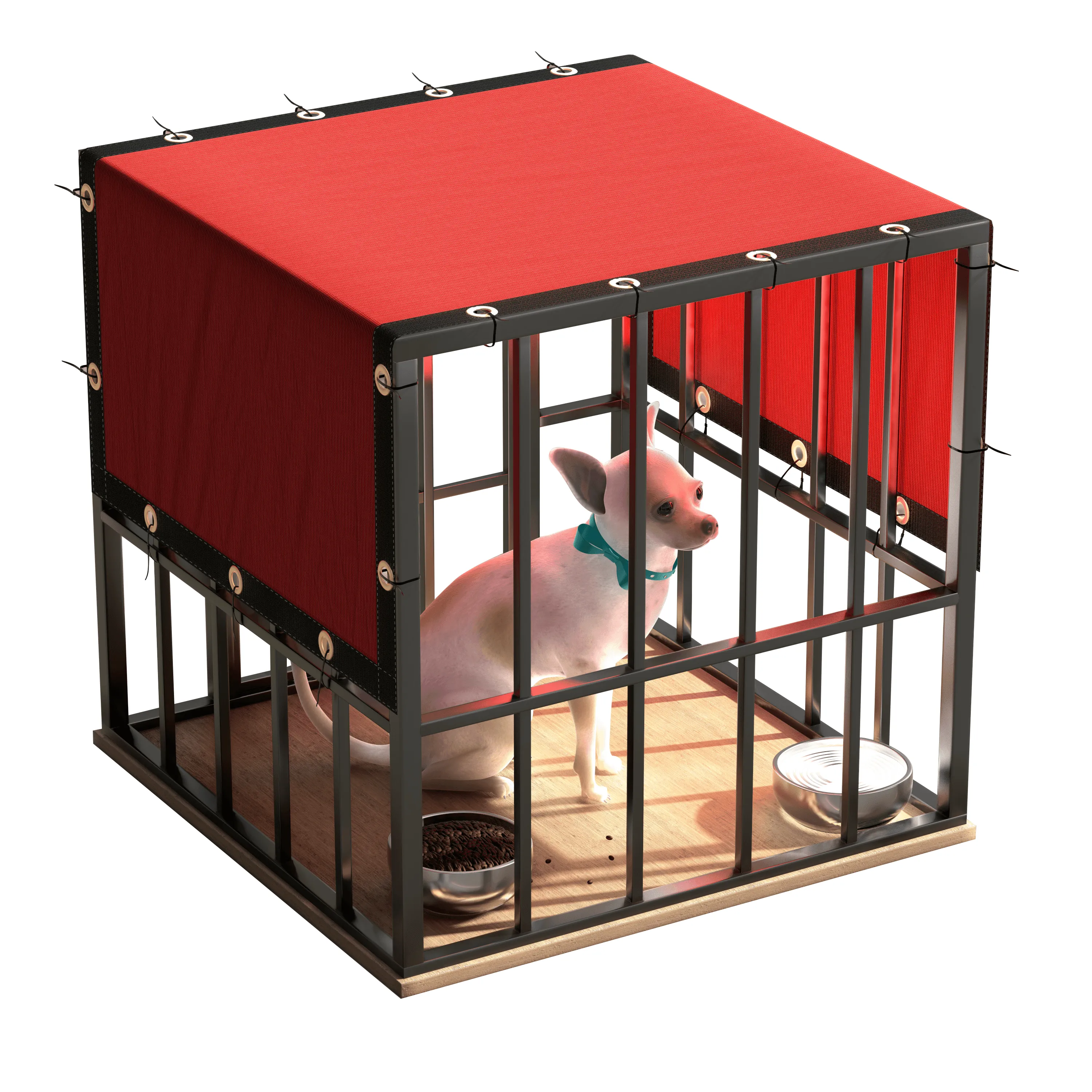 Permeable Dog Shade with Binding and Stainless Copper Accents
