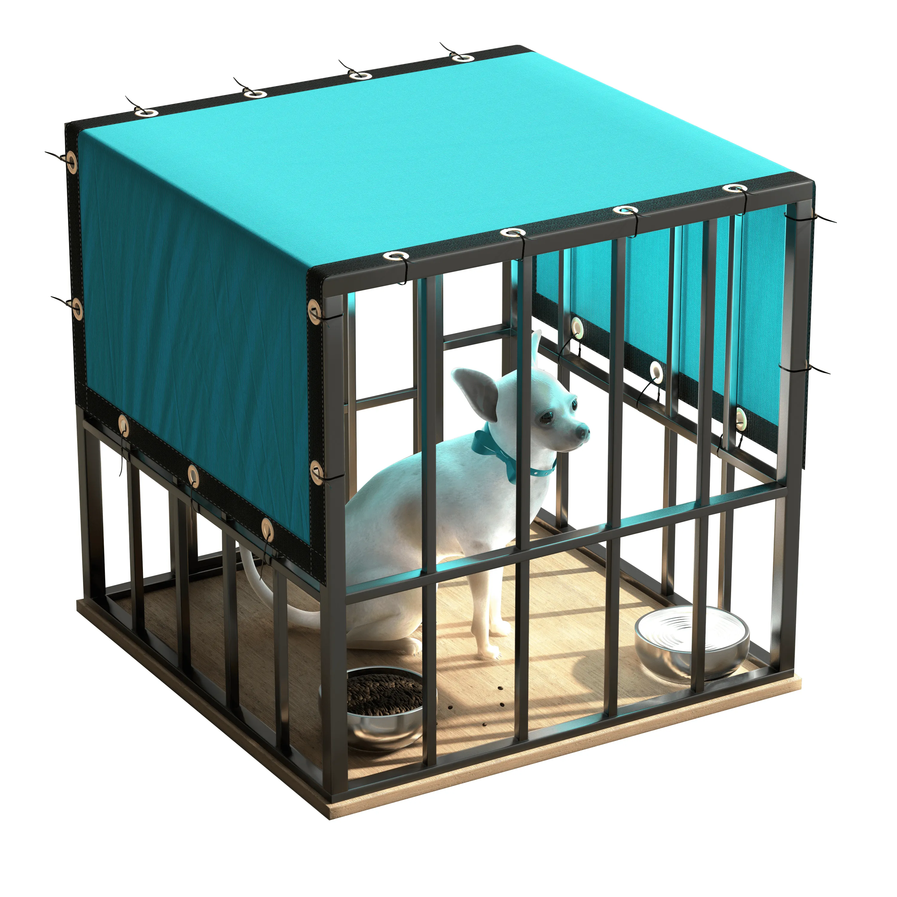 Permeable Dog Shade with Binding and Stainless Copper Accents