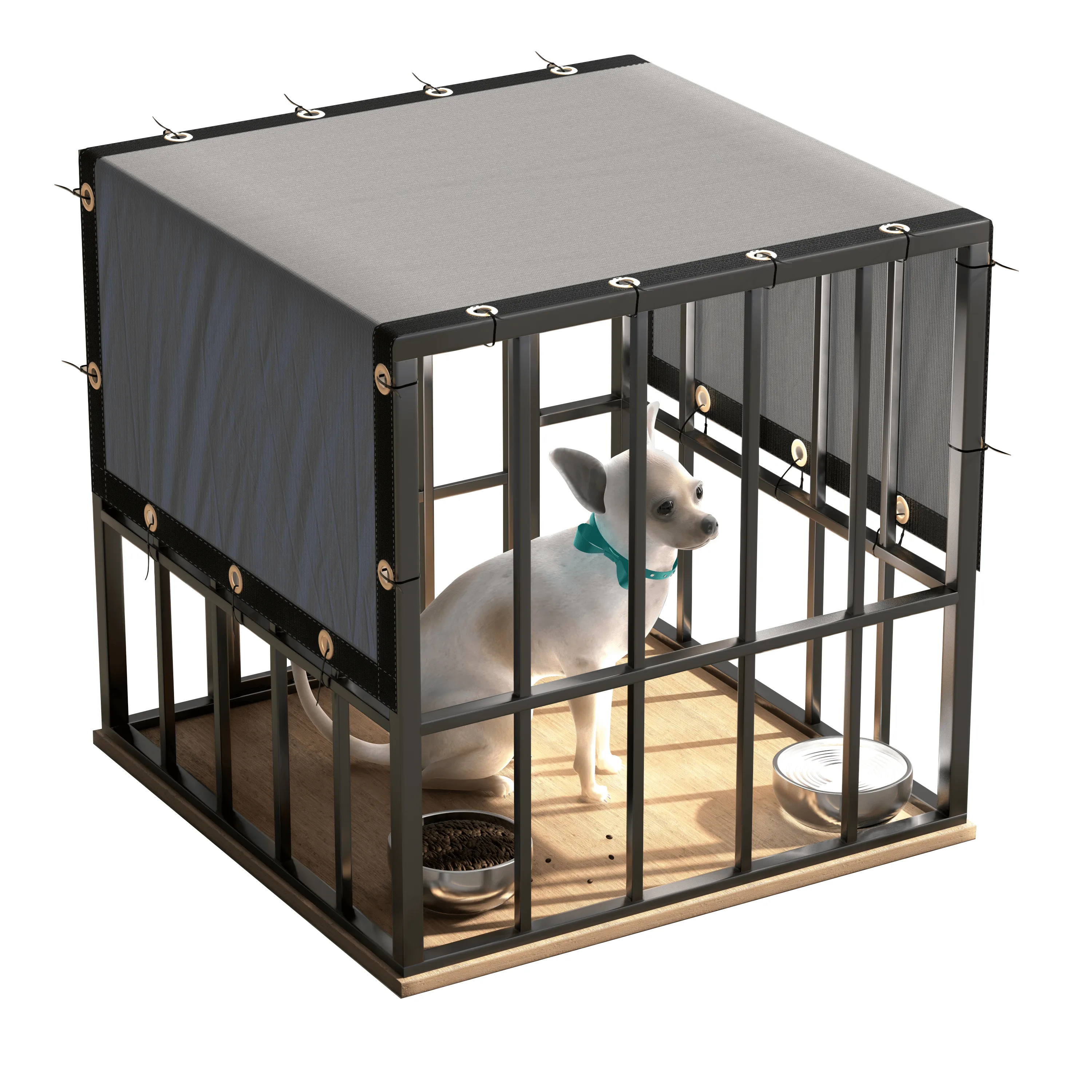 Permeable Dog Shade with Binding and Stainless Copper Accents