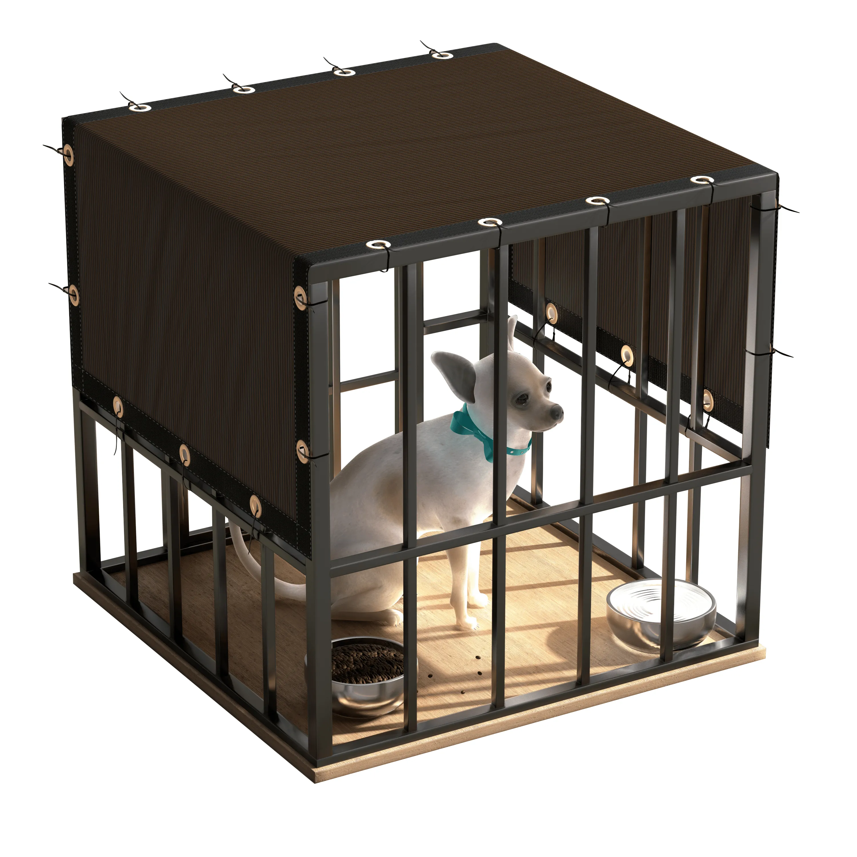 Permeable Dog Shade with Binding and Stainless Copper Accents