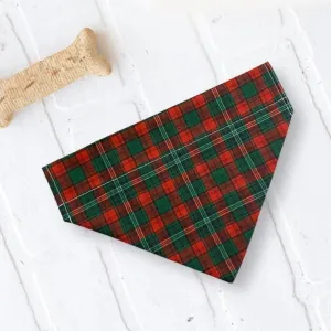 Red & Green Christmas Tartan Dog Bandana