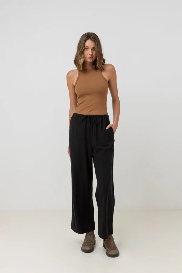 Rhythm Classic Drawstring Pant - Black
