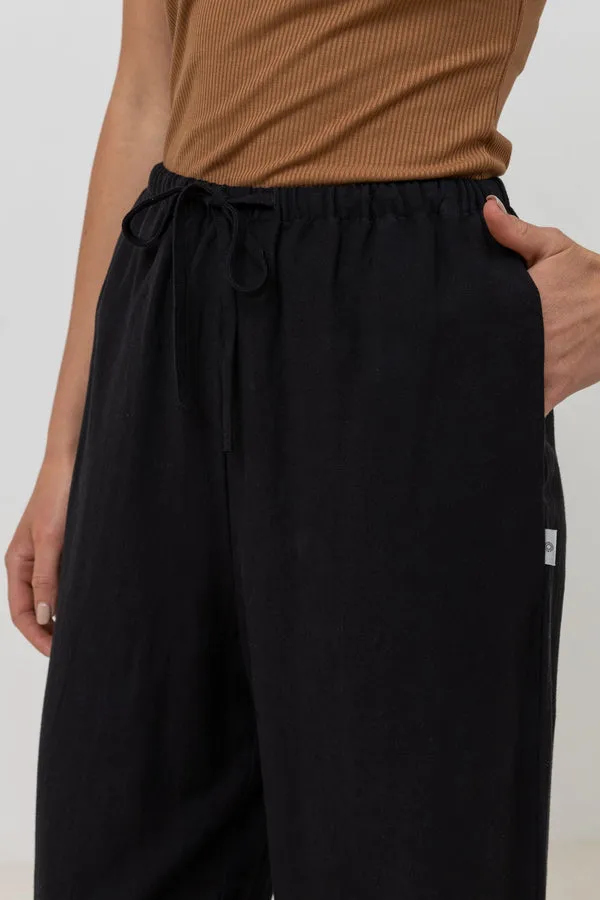 Rhythm Classic Drawstring Pant - Black