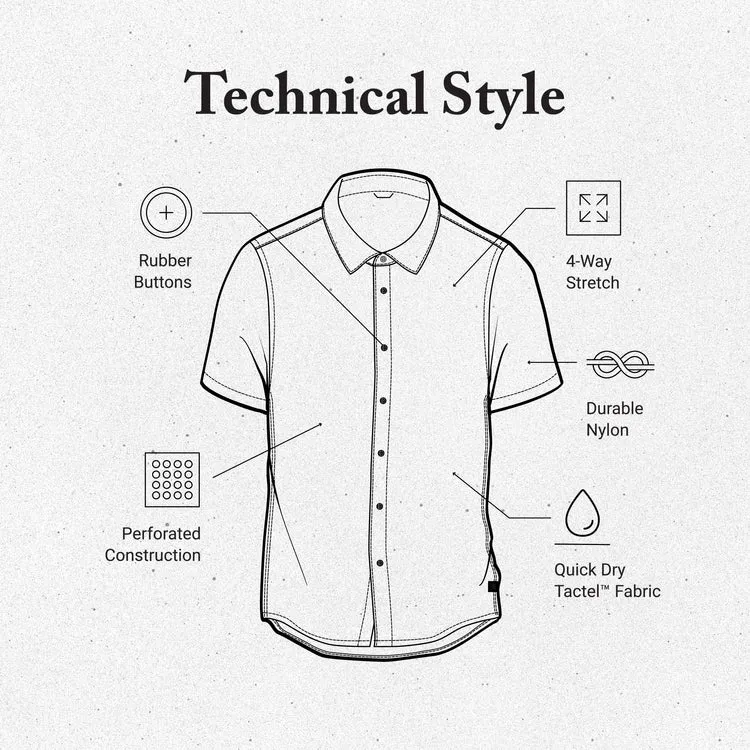 Roark Bless Up Breathable Stretch Shirt - Costa Chapporal