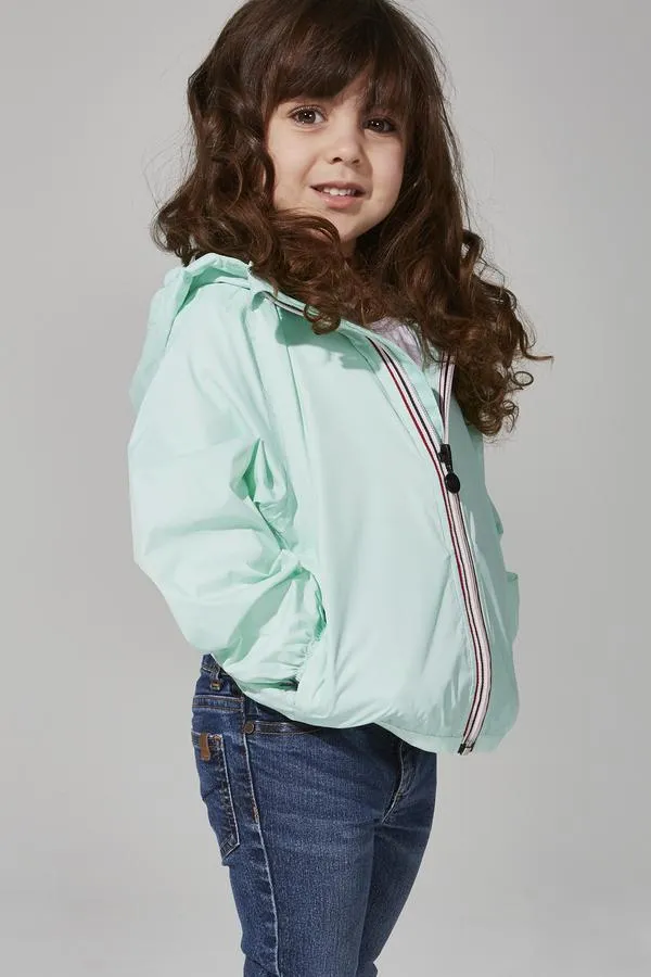 SAM - KIDS MINT FULL ZIP PACKABLE RAIN JACKET
