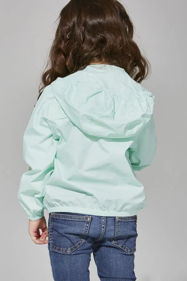 SAM - KIDS MINT FULL ZIP PACKABLE RAIN JACKET