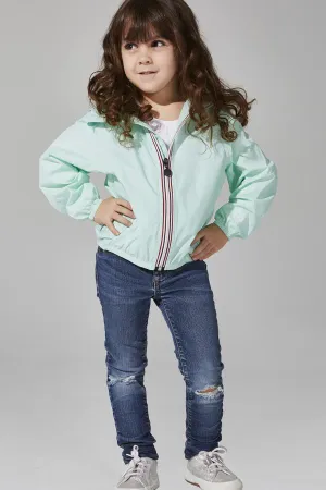 SAM - KIDS MINT FULL ZIP PACKABLE RAIN JACKET