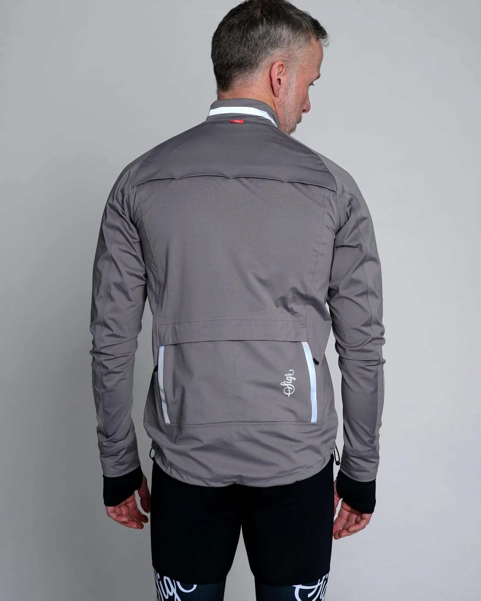 Skld Men's Titanium Grey Shell Cycling Jacket