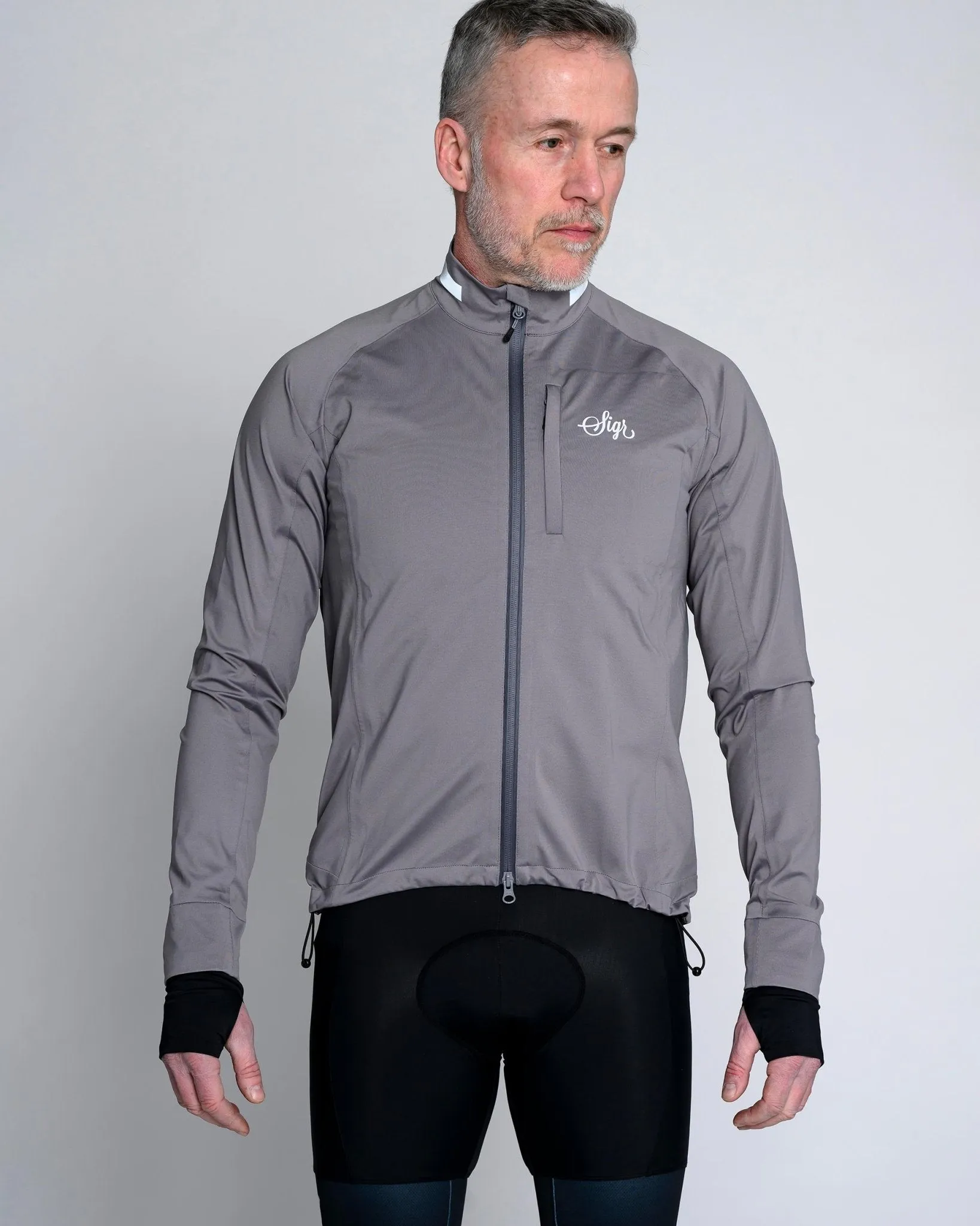 Skld Men's Titanium Grey Shell Cycling Jacket