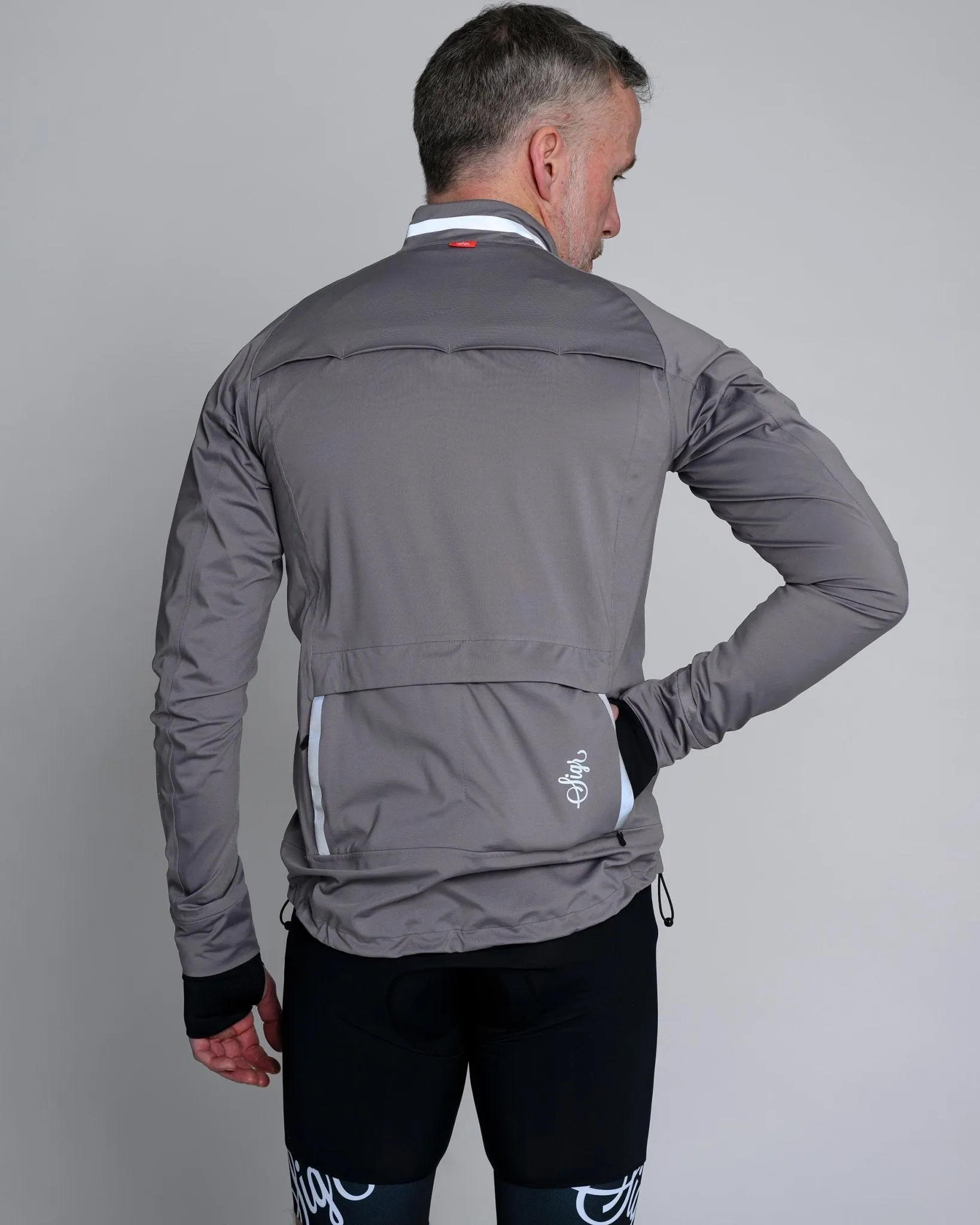 Skld Men's Titanium Grey Shell Cycling Jacket