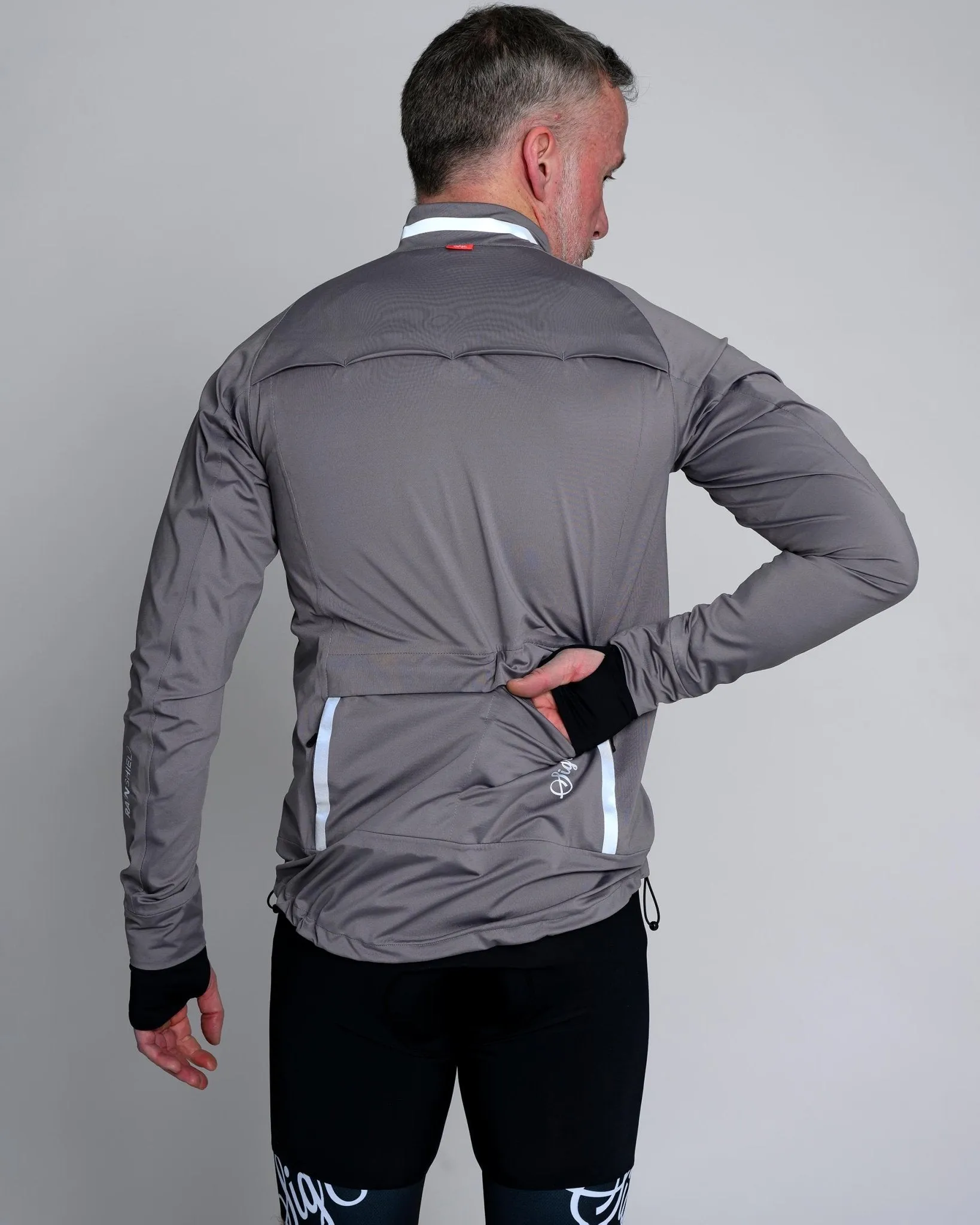Skld Men's Titanium Grey Shell Cycling Jacket